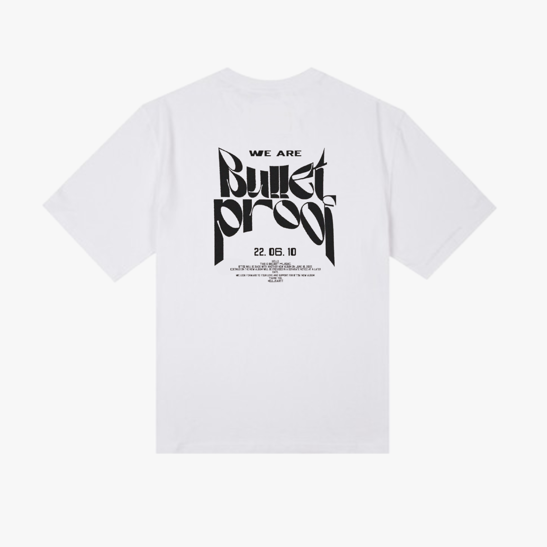 BTS 'We Are Bulletproof' Exclusive T-shirt