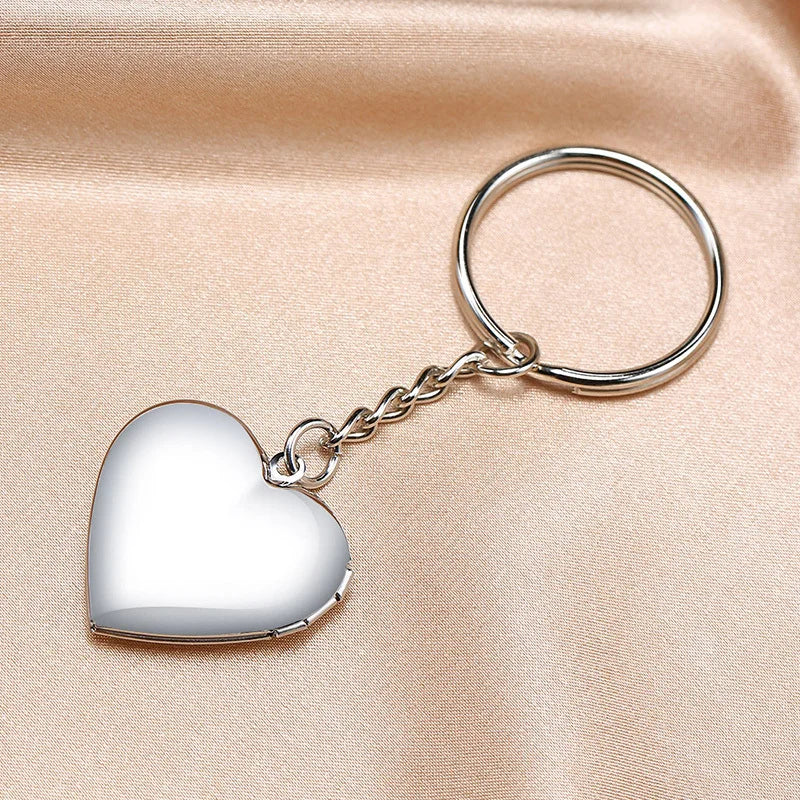 Vnox Heart Locket Keychain – Custom Stainless Steel Pendant for Your IDOL’s Photo