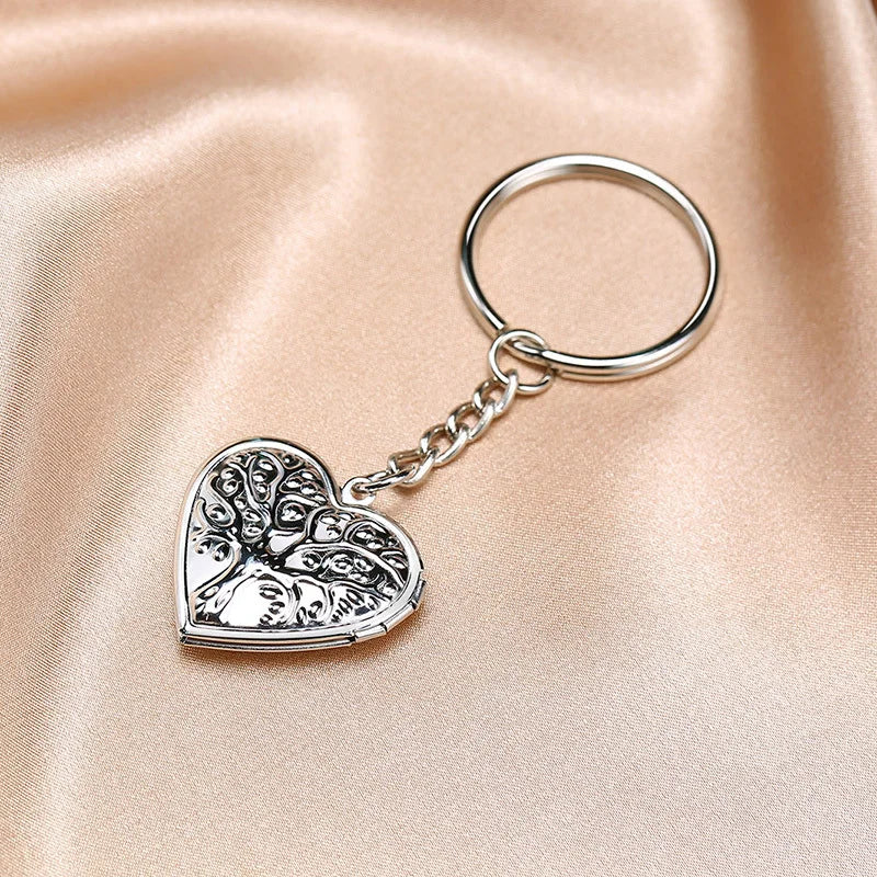 Vnox Heart Locket Keychain – Custom Stainless Steel Pendant for Your IDOL’s Photo