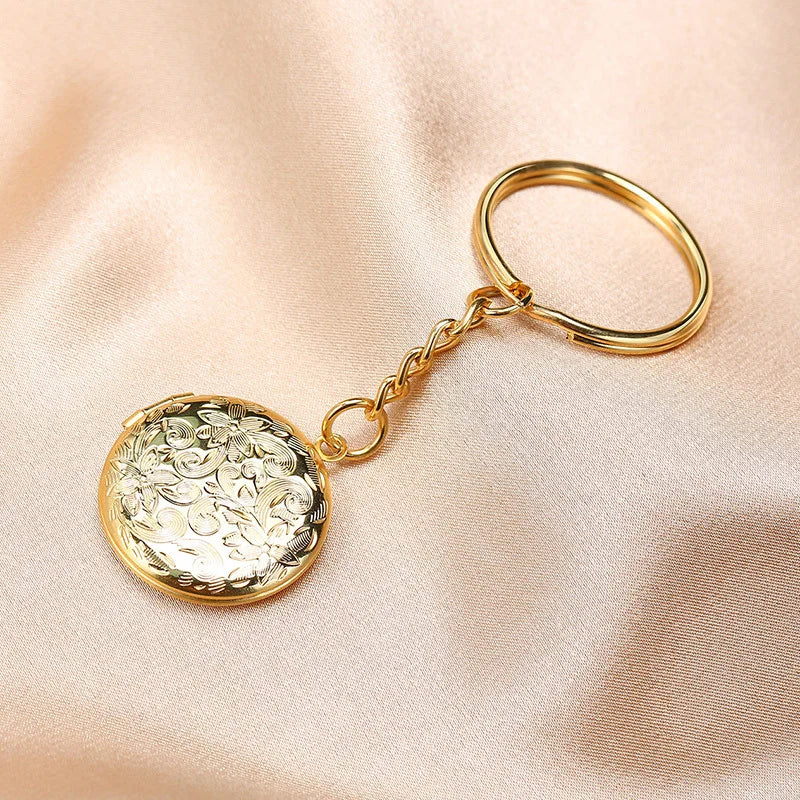 Vnox Heart Locket Keychain – Custom Stainless Steel Pendant for Your IDOL’s Photo