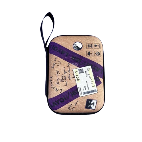 BTS – Leather Zipper Pouch (Portable Travel Bag)