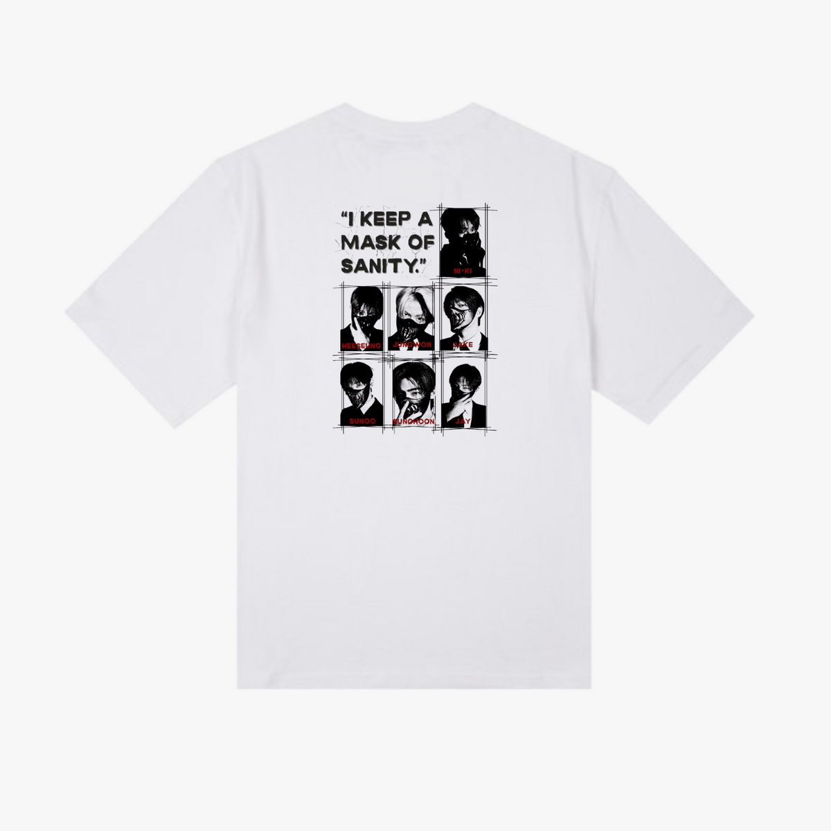 ENHYPEN "𝐈 𝐤𝐞𝐞𝐩 𝐚 𝐦𝐚𝐬𝐤 𝐨𝐟 𝐬𝐚𝐧𝐢𝐭𝐲" Exclusive T-shirt