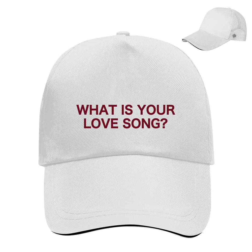KEEP SWIMMING / What Is Your Love Song? Baseball Cap – Adjustable Strap Hat