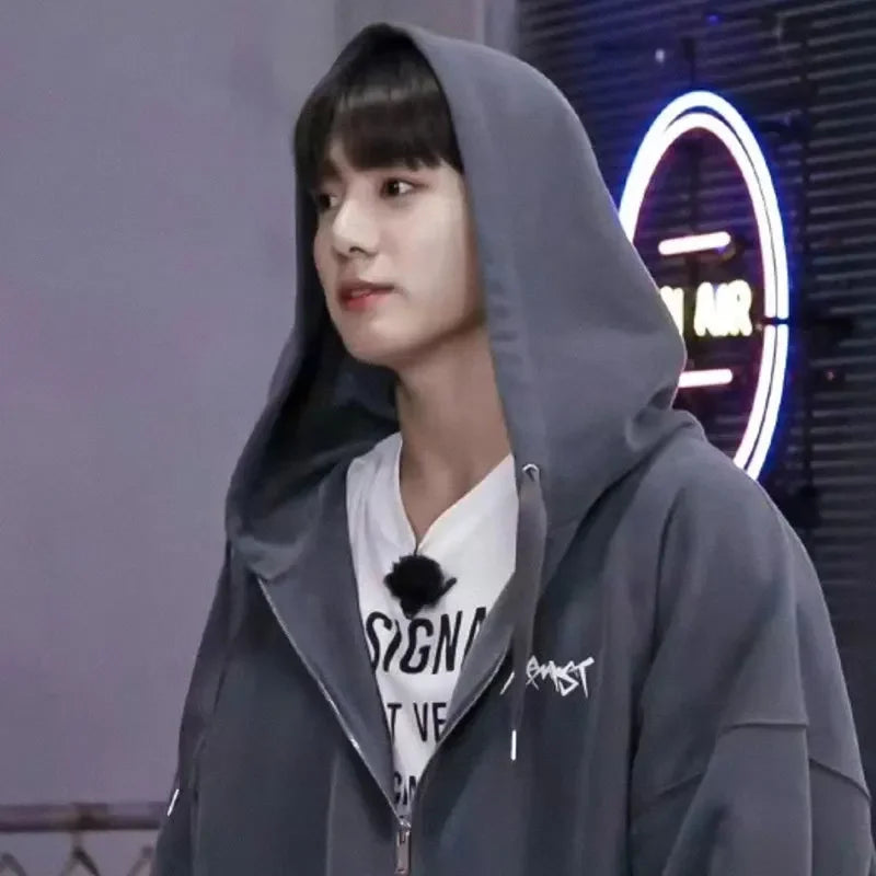 Jungkook 'ARMYST' Zip-Up Hoodie 🩶